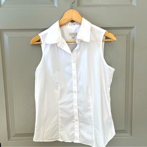 Talbots Sleeveless Button Down Shirt 10P
